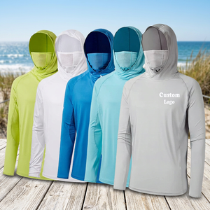 UPF 50 Fishing <b>UV</b> <b>Hoodie</b> Lightweight Breathable Unisex Sun <b>Protection</b> Polyester/Nylon Quick Dry Jersey Apparel - Product Image 2