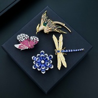 Broche tendance en argent sterling 925, design de fleur bleue enchanteur, zircon, perle d'eau douce, luxe, mariage