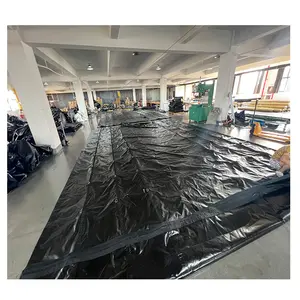 Factory Direct 1000D 18OZ Black Waterproof Heavy Duty Covering PVC Tarps Sheet Fireproof Tarpaulin Cover For Truck Tent