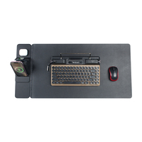 Nieuwe 3-in-1 snelle 15W draadloze oplaadmuismat met sterke magnetische oplading en telefoonhouder voor desktop, kantoor en computer
