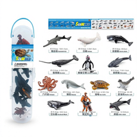 Figurines d'animaux marins réalistes SL Models, dauphin, requin, PVC, éducatives, échelle 1/12, emballage d'origine, préscolaire, enfants, unisexe