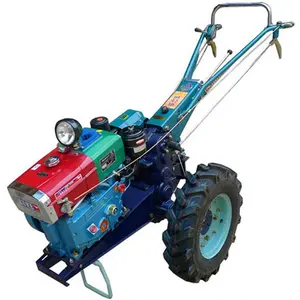 Trang trại đa mục đích Ngô lúa mì planter với cày rotavator tay đi bộ máy kéo hai bánh xe 15HP động cơ diesel