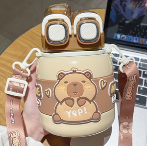 Tazza <span class=keywords><strong>di</strong></span> acqua isolata per bambini ad alto livello <span class=keywords><strong>di</strong></span> aspetto carina per studenti <span class=keywords><strong>di</strong></span> grande capacità sport bollitore pratico da viaggio doppio bicchiere - Product Image 2