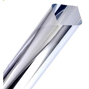 Film miroir unidirectionnel PET bleu, noir, argenté, pour la confidentialité, avec isolation thermique décorative pour fenêtres, échantillon gratuit - Product Image 2