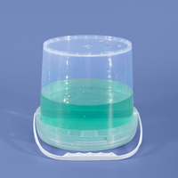 Récipient d'emballage en plastique de qualité alimentaire 4L, tambour de 1 Gallon, joint Gamma, seau de lubrifiant de peinture à l'eau avec couvercles à poignée