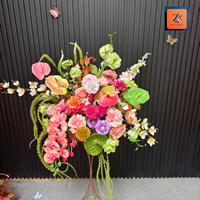 Centres de table roses pour mariage, bouquet rose, hortensia en soie, décoration de fête de naissance, arrangement floral élégant