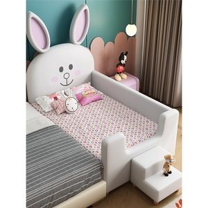 <span class=keywords><strong>Lit</strong></span> bébé JS Splicing Design pour enfants, en bois massif, avec barrière de sécurité, rangement et fonction <span class=keywords><strong>lit</strong></span> d'appoint - Product Image 6