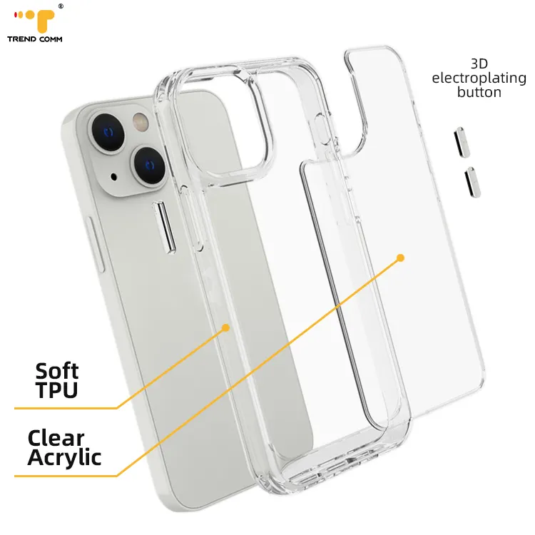 Clear Transparent Sublimation Protective Square Multi Models Mobile Phone Cover Cases