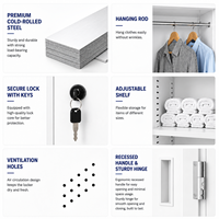 Armoire de rangement métallique verrouillable à 4 portes en acier pour employés, écoles, gymnases, dortoirs, vestiaires – Fournisseur direct usine OEM ODM