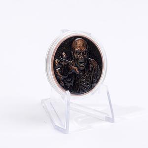 Moneda de cobre puro de 1 onza .999, diseño de <span class=keywords><strong>zombie</strong></span> en relieve 3D, estilo horror, moneda redonda para regalo de Halloween - Product Image 3