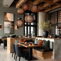 Meubles de salle à manger modernes pour hôtel cinq étoiles, ensemble de table et de chaises de restaurant, table et chaises de villa, ensemble de salle à manger pour complexe hôtelier