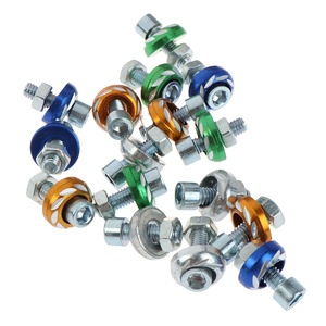 4 pièces universel blanc vert bleu Orange filetage <span class=keywords><strong>plaque</strong></span> d'immatriculation cadre boulons vis zingué pour voiture camion <span class=keywords><strong>plaque</strong></span> d'immatriculation rouge - Product Image 1