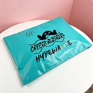 Custom Teal Green Poly Mailers Black Logo <b>Waterproof</b> Self Adhesive Plastic Shipping Courier Bags For Clothing Packaging - Product Image 1