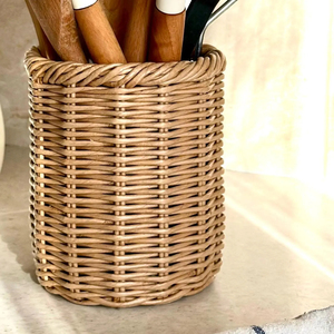 Cesta de Mimbre Natural de Vietnam para Utensilios de Cocina, Organizador de Cubiertos y Cucharas, Fabricante - Product Image 3