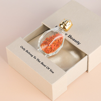 Pot en verre transparent pour safran de 15 ml avec logo personnalisé et emballage, bouchon à vis de qualité alimentaire et fond plat