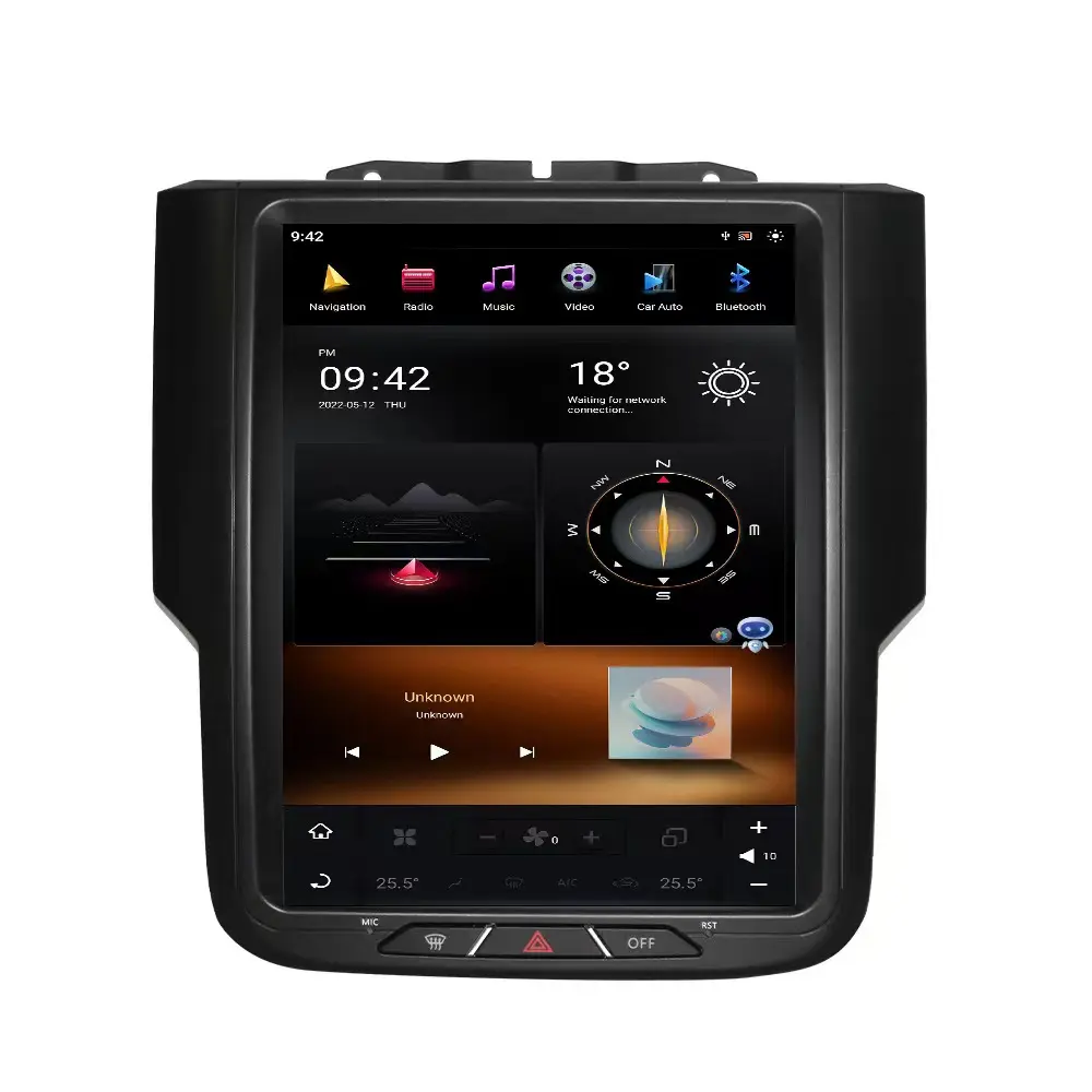 Lecteur vidéo multimédia Android pour Dodge Ram 2013-2018 4 64 go Carplay IPS écran tactile Navigation Gps Autoradio stéréo