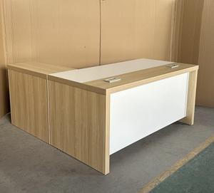 Fábrica personalizada pequeña personal individual espacio de trabajo estación de trabajo computadora escritorio Oficina arte clásico mesa de escritura de madera con gabinete - Product Image 3