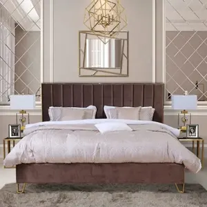 CH930 Bingkai Tempat Tidur Logam Mewah, Bingkai Tempat Tidur Bahan Linen/Dobel/Tunggal/Queen/King dengan Gas Modern untuk Perabotan Ruangan Linen/Kain/Kulit