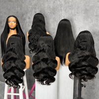 Perruque Lace Front HD sans colle, 100% Cheveux Humains Vierges Brésiliens, Ondulations Naturelles, Longueurs Variées, Sans Nœuds, Vente en Gros