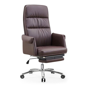 Luxury Ergonomic <b>Reclining</b> Italian Leather Executive <b>Office</b> <b>Chair</b> with Footrest - Product Image 4