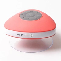 Prezzo all'ingrosso IPX7 Sucker Impermeabile Doccia Altoparlante Portatile Altoparlante Del Telefono Mobile Mini Altoparlante Senza Fili