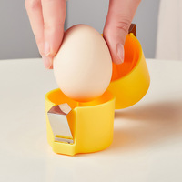 Ouvre-Coquille d'Œuf Manuel Portatif en Plastique, Gadget de Petit-Déjeuner, Séparateur d'Œufs pour la Maison et la Cuisine