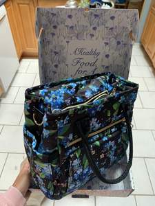 Free sample Eco-friendly Cotton Canvas Shoulder Bag Long-lasting Portable Shopping Lunch Food Thermal Insulation Cooler Bag - Product Image 2