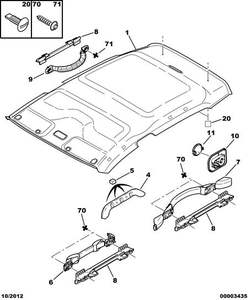 Pièces auto adaptées à Citroën deux boîtes Sega Plafond <span class=keywords><strong>de</strong></span> <span class=keywords><strong>toit</strong></span> gris OEM 8335VF Panneaux intérieurs <span class=keywords><strong>de</strong></span> <span class=keywords><strong>toit</strong></span> - Product Image 4