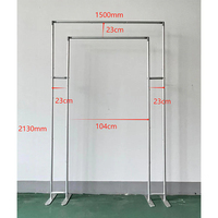 Toile de fond de mariage Rectangle personnalisé de 5 pieds, cadre en aluminium avec support de ballon moderne de 5x7 pieds, décorations de fête professionnelles