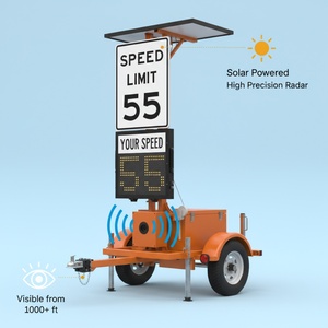 Panneau de signalisation numérique LED personnalisé GUANGAN pour la surveillance de la vitesse par radar solaire, signalisation de limite de vitesse pour la sécurité urbaine en extérieur - Product Image 4