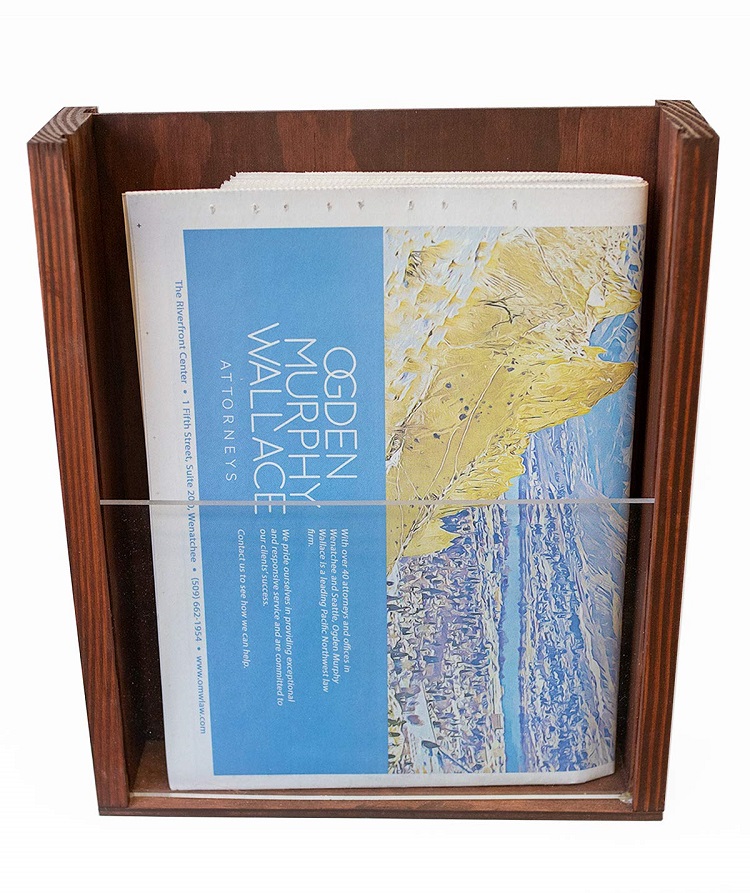 Односторонний Держатель для брошюр ручной работы и окрашенного дерева