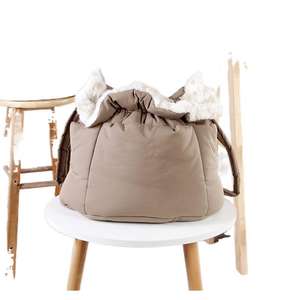 Tas ransel hewan peliharaan portabel, tas dada kucing dan anak anjing hangat lembut dengan penutup sabuk untuk perjalanan, tas ransel hewan peliharaan portabel luar ruangan modis - Product Image 1
