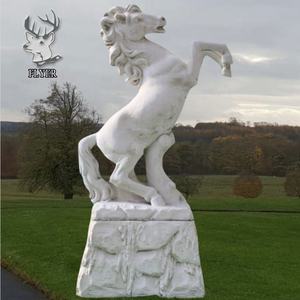 Doğal beyaz mermer at heykel el oyma beyaz taş at heykelleri bahçe dekorasyon için - Product Image 6