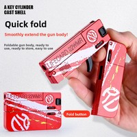 Merlocool Card of Life II, Pistola de Juguete Plegable de Aleación, Modelo de Pistola de Bolsillo Metálica para Niños, Juego de Disparos al Aire Libre, Regalo