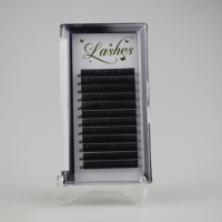 Personnalisé J B C CC D DD L M Curl Volume Cachemire Extensions de Cils en Soie Plateaux Extension de Cils Individuels Marque Privée Noir Mat