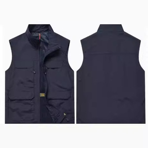 Chaleco deportivo para exteriores, ropa de trabajo fina y transpirable de fibra de poliéster negra para pesca y fotografía - Product Image 2