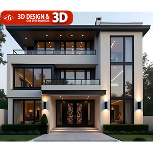 <span class=keywords><strong>Service</strong></span> de conception d'intérieur de villa moderne de luxe pour toute la maison avec rendu 3D, solution de décoration intérieure et de conception graphique - Product Image 1