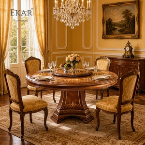 <span class=keywords><strong>Meja</strong></span> Makan Bundar Marquetry Aurelian Sunburst |   <span class=keywords><strong>Meja</strong></span> Putar Mewah Gaya Neoklasik Prancis - Product Image 2