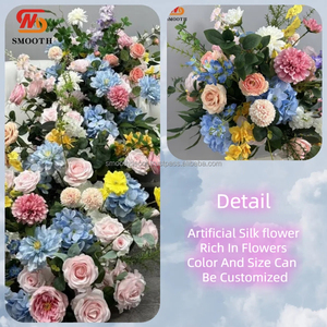 ลูกบอลดอกไม้ปลอมสีฟ้าประดับทางเดินสำหรับงานแต่งงานงานเลี้ยงงานแต่งงานลูกบอลประดับดอกไม้สีฟ้า - Product Image 2