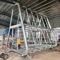 Maison préfabriquée moderne en forme de A, cabane de glamping en acier léger pour complexe hôtelier