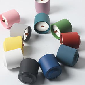 Matte Scented <b>Wax</b> Candle Cylinder Minimalist Style <b>Soy</b> <b>Wax</b> Gift For Home Decor - Product Image 4