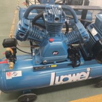 Compresseur à piston Luowei à trois cylindres, entraîné par courroie, monophasé, en fonte, 200 litres