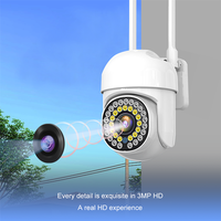 Kamera Keamanan WiFi PTZ 1080P HD, 355 °   Pan 90 °   Dapat Dimiringkan, Tahan Air untuk Luar Ruangan, Penglihatan Malam, Tampilan Jarak Jauh Melalui Aplikasi Seluler