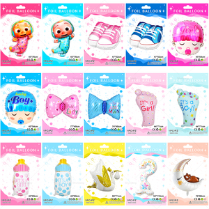 <span class=keywords><strong>Palloncini</strong></span> in Foil di Elio Confezionati Singolarmente per Baby Shower e Rivelazione del Sesso del Bambino - Product Image 5