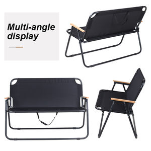 Custom Wholesale Outdoor Portable Picnic <b>BBq</b> Reclining Folding Double Love Seat Camping Chair for Kids - Product Image 4