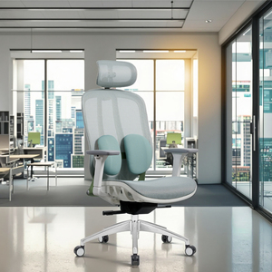 Silla ergonómica de oficina de malla giratoria ejecutiva moderna con soporte lumbar de ajuste automático y garantía de 3 años - Product Image 1