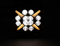 Feu de travail LED carré 4 pouces blanc/ambre, clignotant, balise, signalisation d'avertissement, projecteur tout-terrain pour chariot élévateur, remorque, camion
