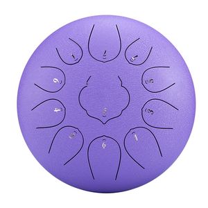Tambor de Lengüeta de Acero Personalizado de 12 Pulgadas, 11 y 13 Orificios, Tambor de Lluvia Hecho de Hierro. Precio asequible. Patrones personalizables. - Product Image 1