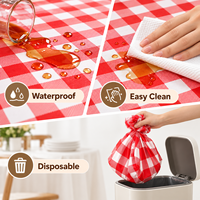 Nappes de table modernes à carreaux personnalisées, jetables, imperméables, en plastique, pour pique-nique et fête