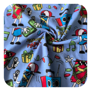 Tessuto Jersey Singolo MY a Doppia Spazzolatura con Stampa Digitale, Interlock a Maglia in Ordito, Peso Medio, 100% Poliestere, Elastico e Morbido - Product Image 1